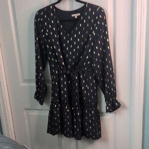 Elegant Black and Gold Women's Dress